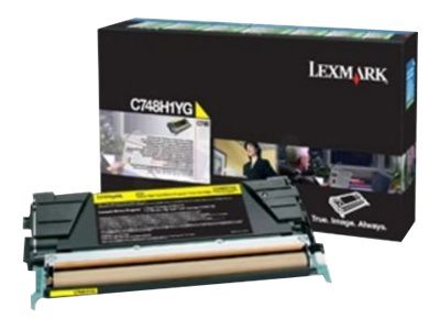 LEXMARK C748 cartouche de toner jaune capacité standard 10.000 pages Corp.cartr.