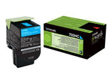 LEXMARK 702HC cartouche de toner cyan haute capacité 3.000 pages pack de 1 retour program