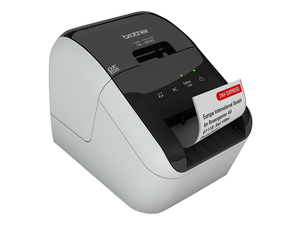 BROTHER QL-800 Label printer two-colour monochrome direct thermal Roll 6.2 cm 300x600dpi 93 labels/min USB cutter Black White