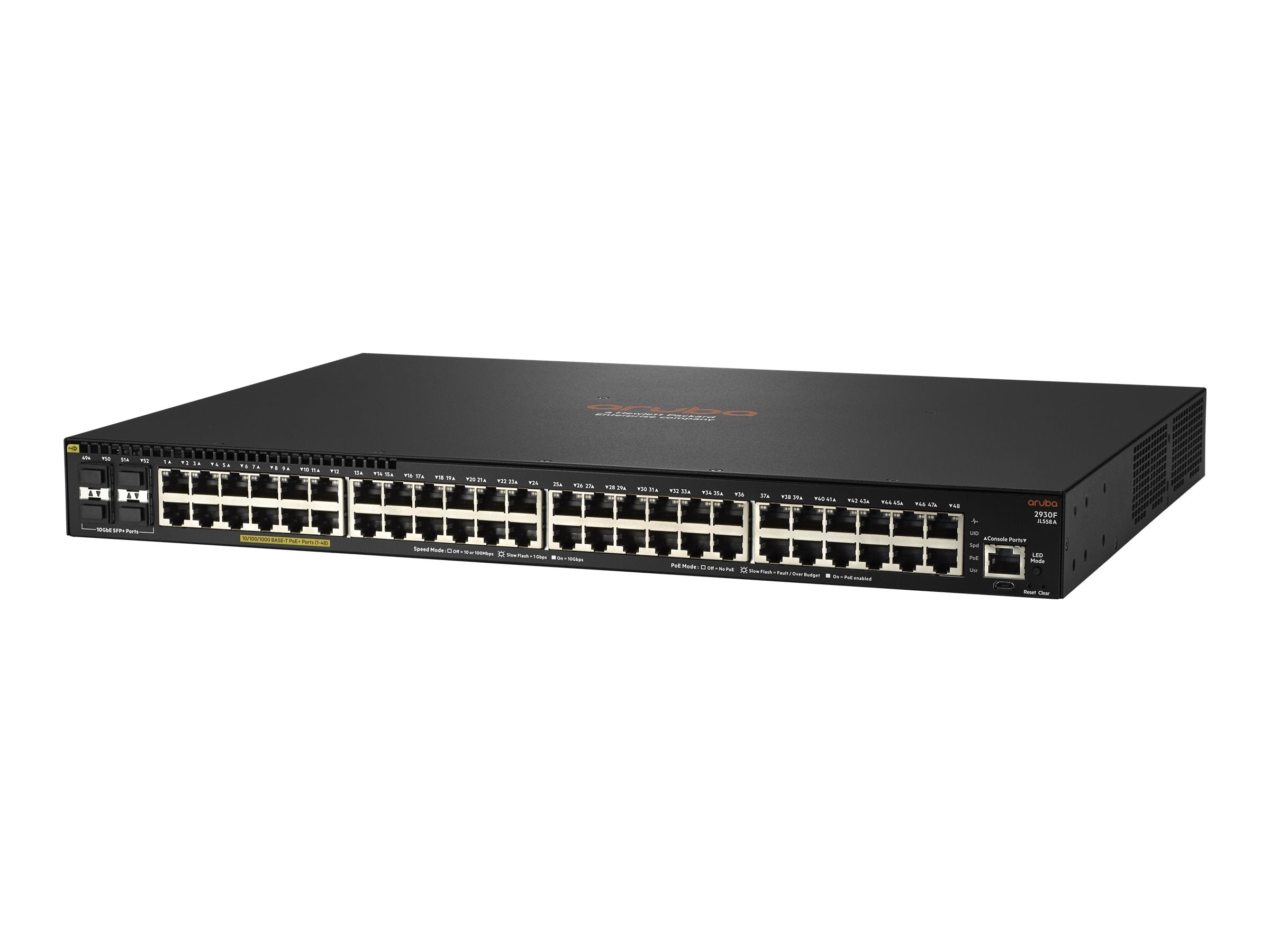 HPE Aruba 2930F 48GPoE+4SFP+740W Swch Europe - English localization