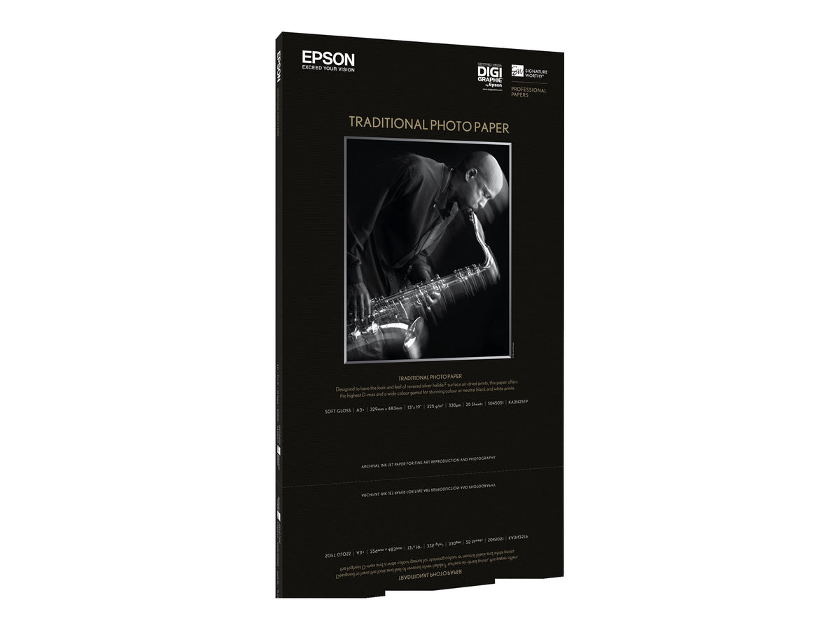 EPSON S045052 Traditional photo  papier inkjet 330g/m2 A2 25 feuilles pack de 1