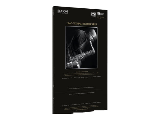 EPSON S045052 Traditional photo  papier inkjet 330g/m2 A2 25 feuilles pack de 1