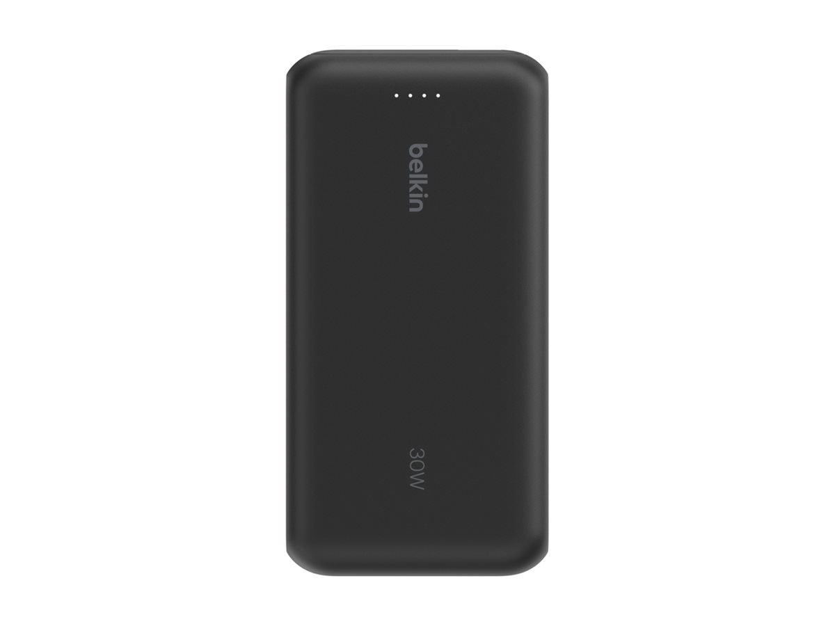 BELKIN 20k PD30w Integrated USB-C Cable Power Bank Black