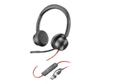 HP Poly Blackwire 8225 Stereo USB-C Headset +USB-C/A Adapter