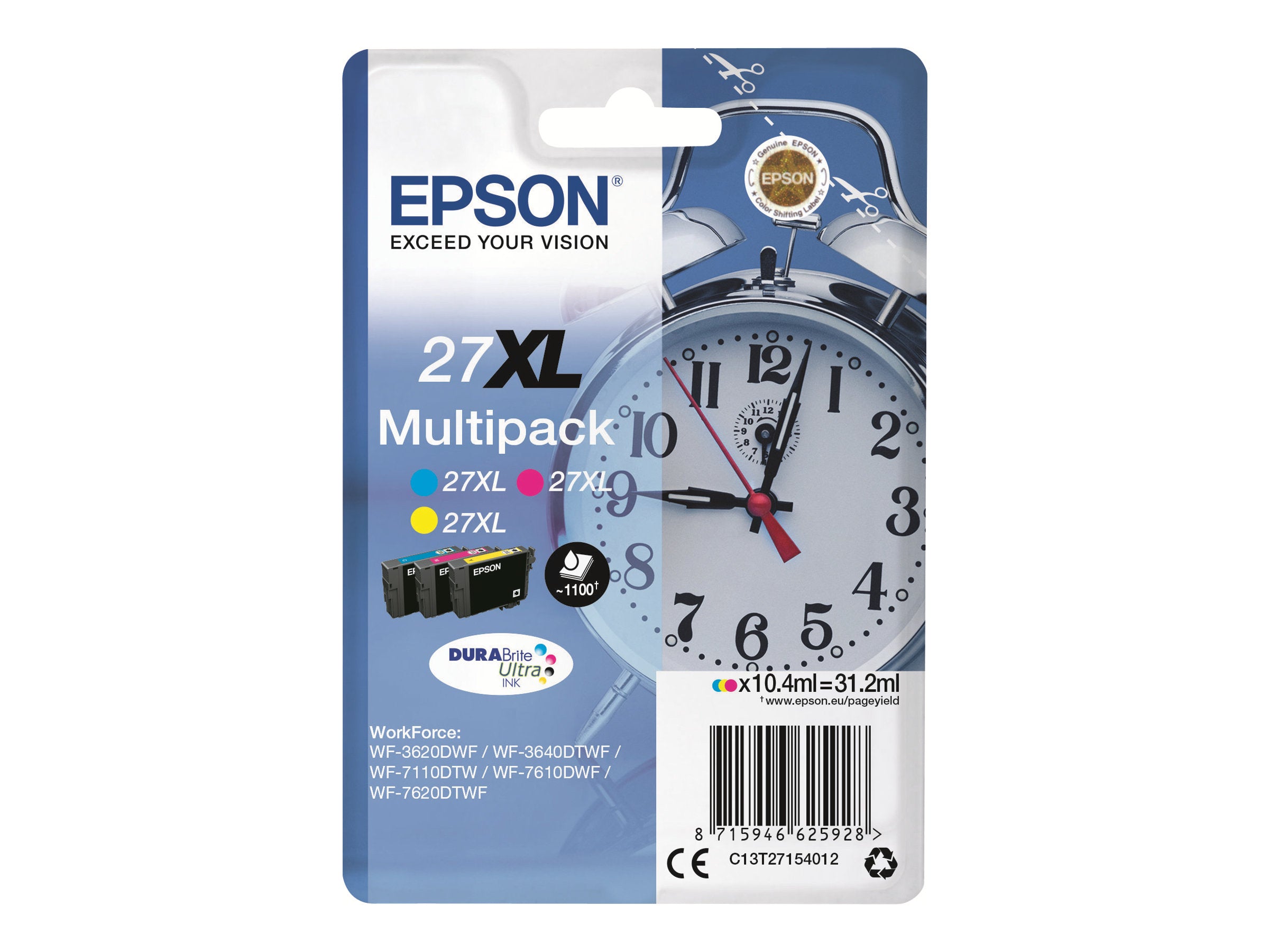 Ink/27XL Alarm Clock 10.4ml CMY