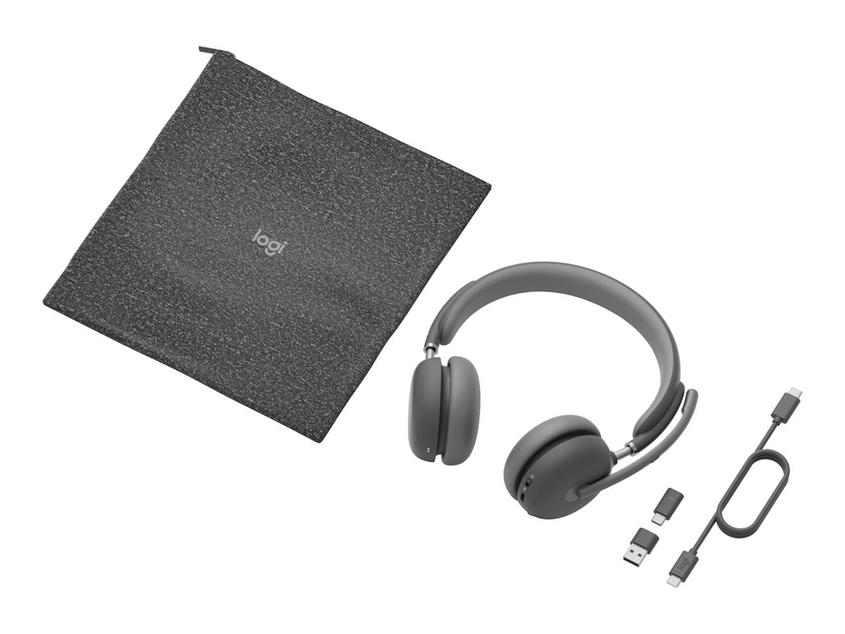 LOGITECH HEADSET - Zone Wireless 2 UC - GRAPHITE TEAMS - 2.4GHZ/BT - EMEA-914 - A00174 A00172 NO STAND