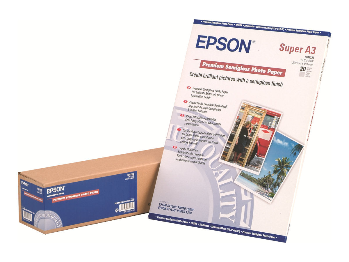 EPSON S041393 Premium semigloss photo  papier inkjet 160g/m2 610mm x 30.5m 1 rouleau pack de 1