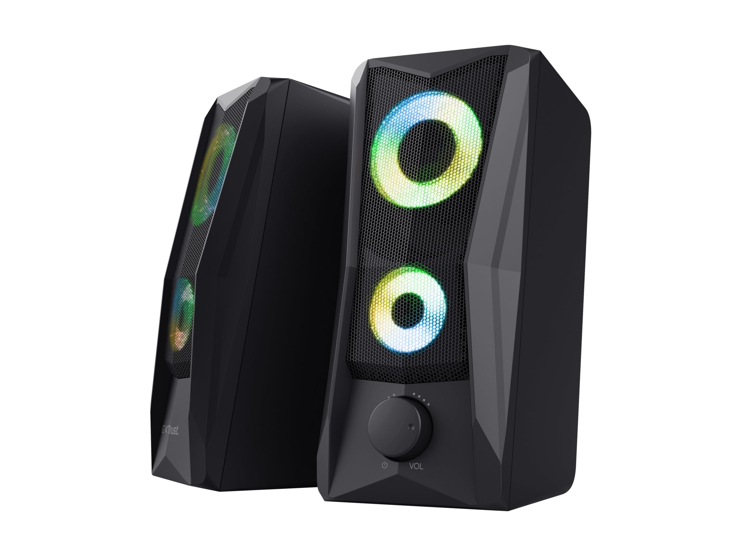 TRUST Enceintes JAVV 2.0 RGB noire