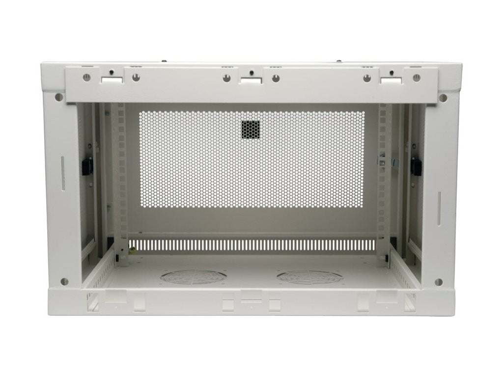 EATON TRIPPLITE 6U Wall Mount Rack Enclosure Server Cabinet Wallmount Doors Sides White Rack cabinet wall mountable white 6U 19