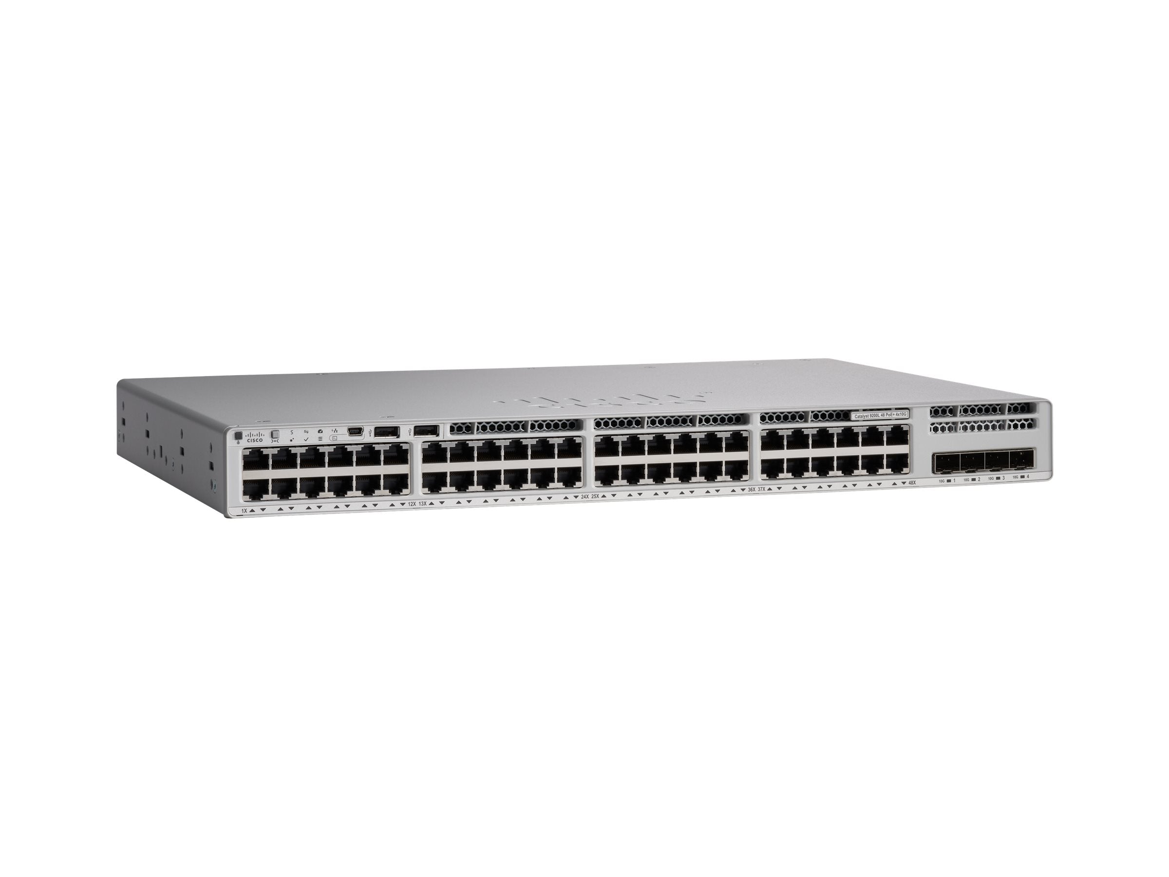 CISCO Catalyst 9200L 48-port Partial PoE 4 x 10Gbps NW Essentials