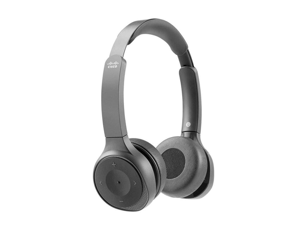 CISCO 730 WIRELESS DUAL ON EAR HEADSET USB A BUNDLE CARBON BLACK