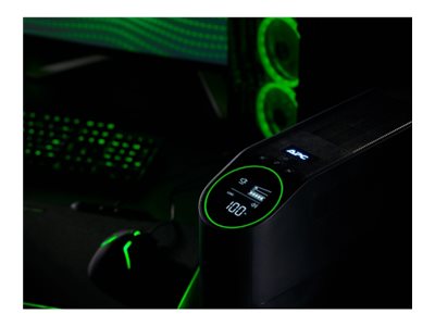 APC Back-UPS Pro UPS tower RGB lights AC 230V 1320Watt 2200VA 1-phase output connectors 6 Black midnight