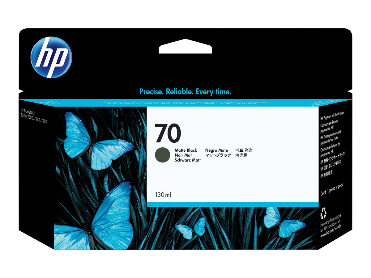 HP 70 original Ink cartridge C9448A matte black standard capacity 130ml 1-pack with Vivera Ink cartridge