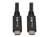 EATON TRIPPLITE USB-C Cable M/M - USB 3.1 Gen 2 10 Gbps 5A Rating Thunderbolt 3 Compatible 20-in. 50.8cm