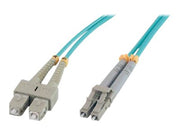 MCL FJOM3/SCLC-0.5M - Jarretière optique OM3 duplex 50/125 multimode - SC / LC 0.5m