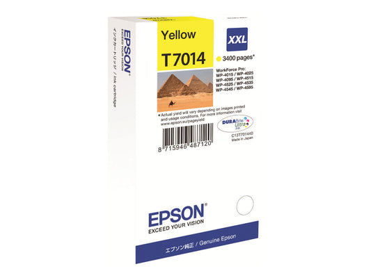EPSON 1LB WP4000/4500 ink cartridge yellow extra high capacity 3.400 pages 1-pack blister without alarm