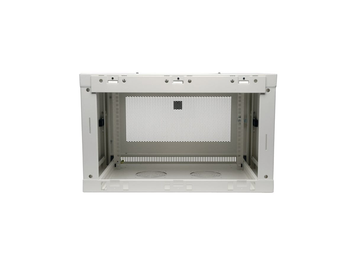 EATON TRIPPLITE 6U Wall Mount Rack Enclosure Server Cabinet Wallmount Doors Sides White Rack cabinet wall mountable white 6U 19
