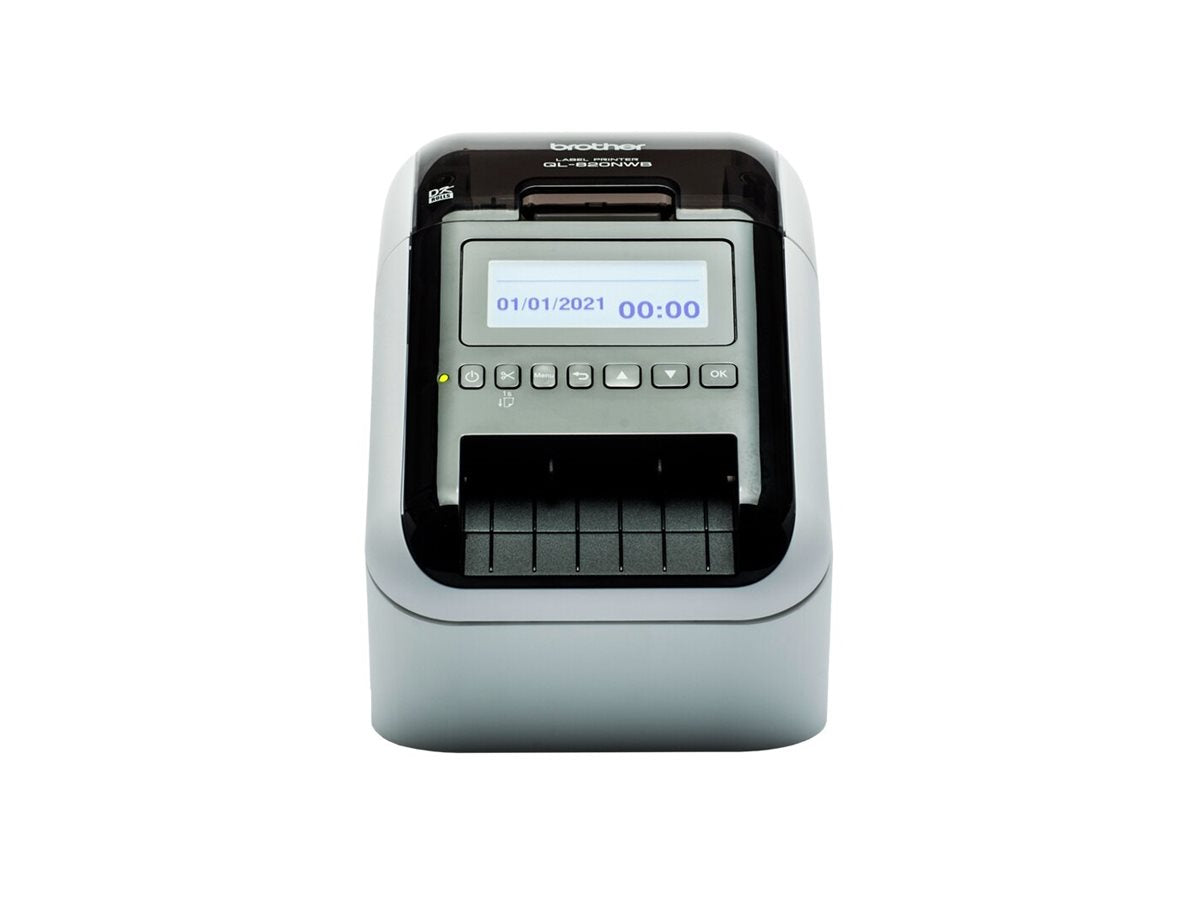 BROTHER QL-820NWBCVM Label Printer 176mm/sec Visitor Badge/event Pass Wi-Fi Ethernet Bluetooth Airprint LCD-display