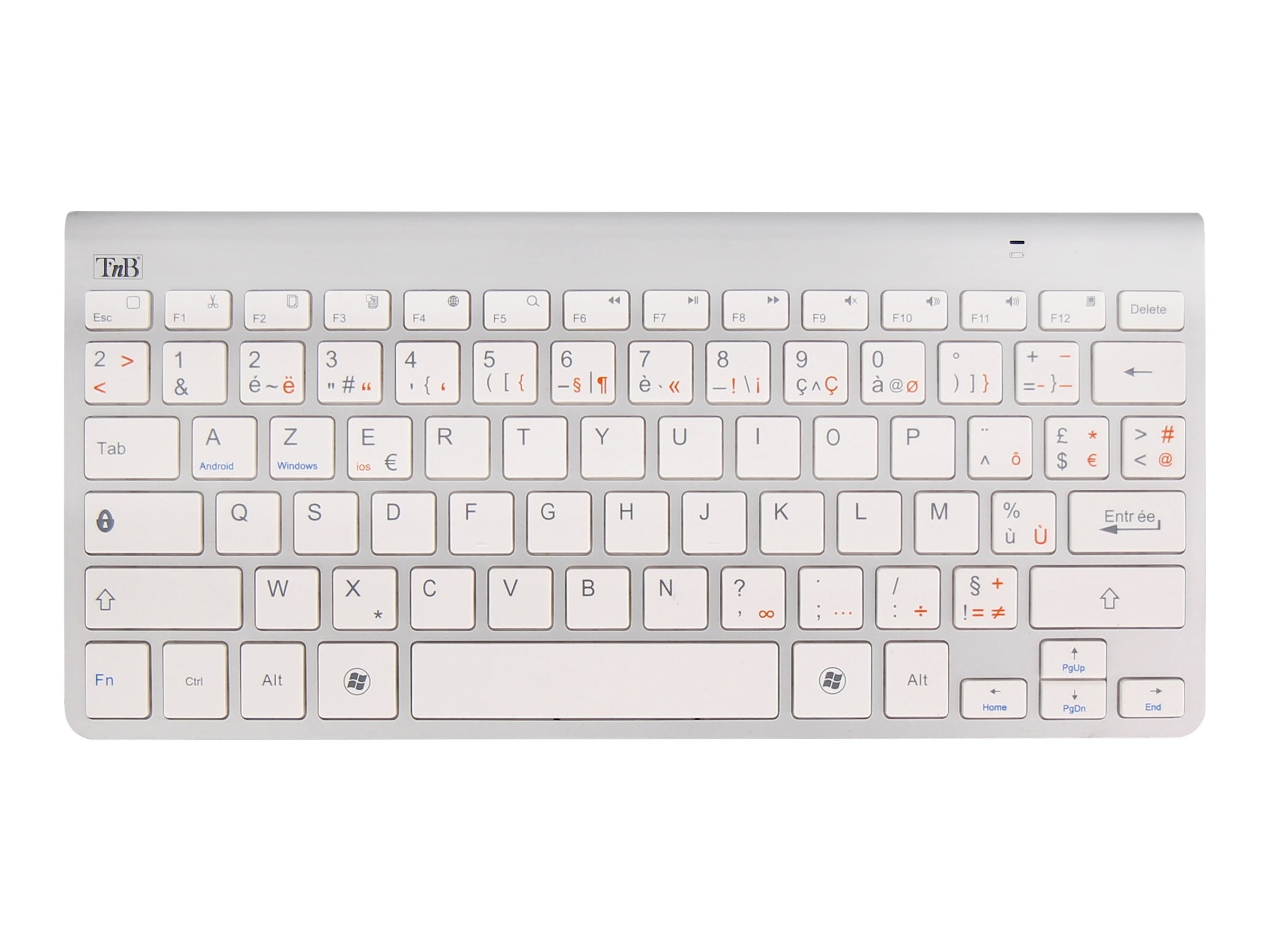 TNB K-BLUE Bluetooth 3.0 Keyboard Compact And Slim Bluetooth Keyboard 78 Keys Designed To Connect To Computers And Tablets