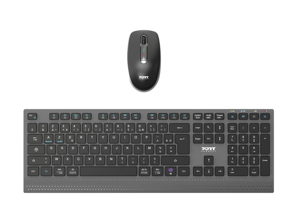 PORT DESIGNS Pack Keyboard + Mouse Wireless OPTIMAL RECHARGEABLE-RETAIL (QWI)