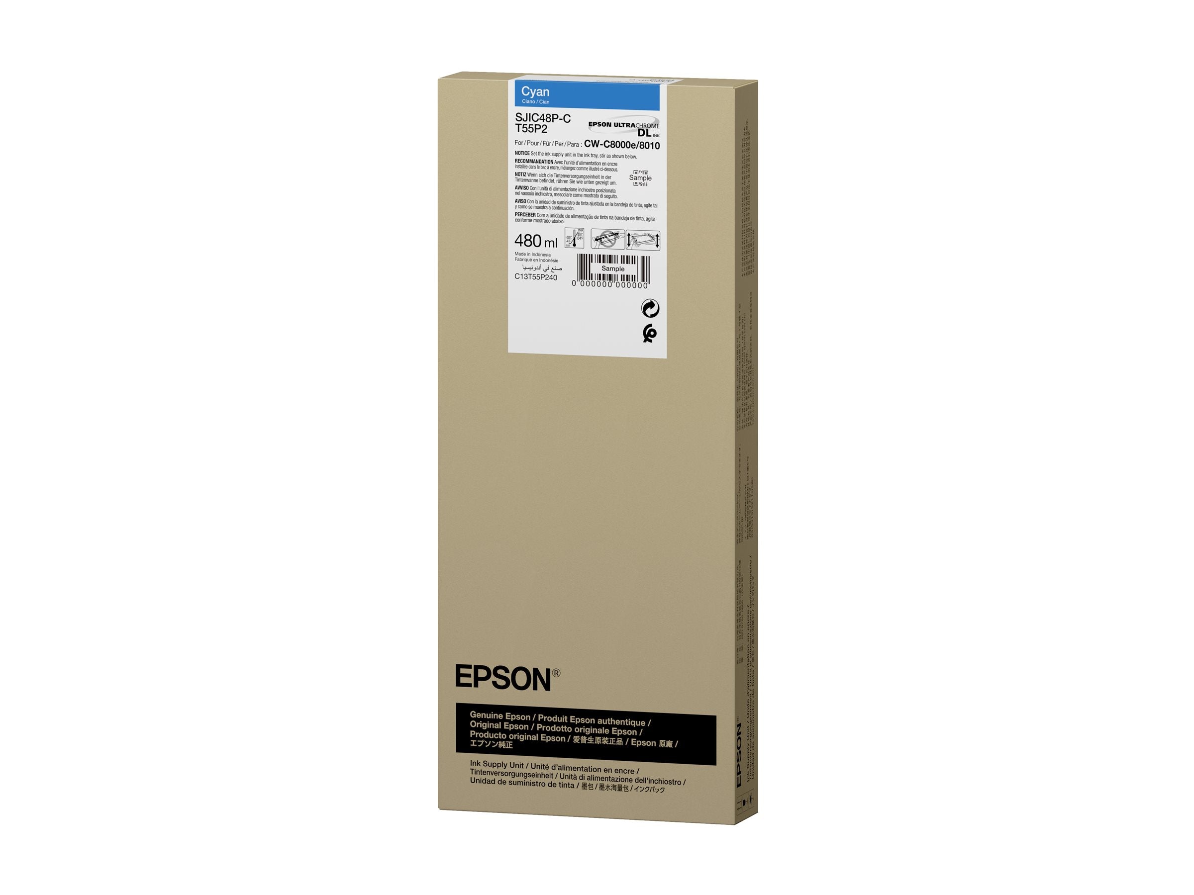 EPSON SJIC48P-C Cyan ink cartridge for ColorWorks C8000e