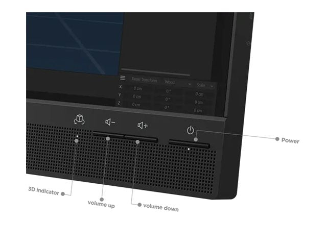 LENOVO ThinkVision 27 3D LED Écran 27p 3840x2160 4K 60Hz IPS 310cd/m2 1200:1 HDR10 4ms HDMI DisplayPort USB-C speakers