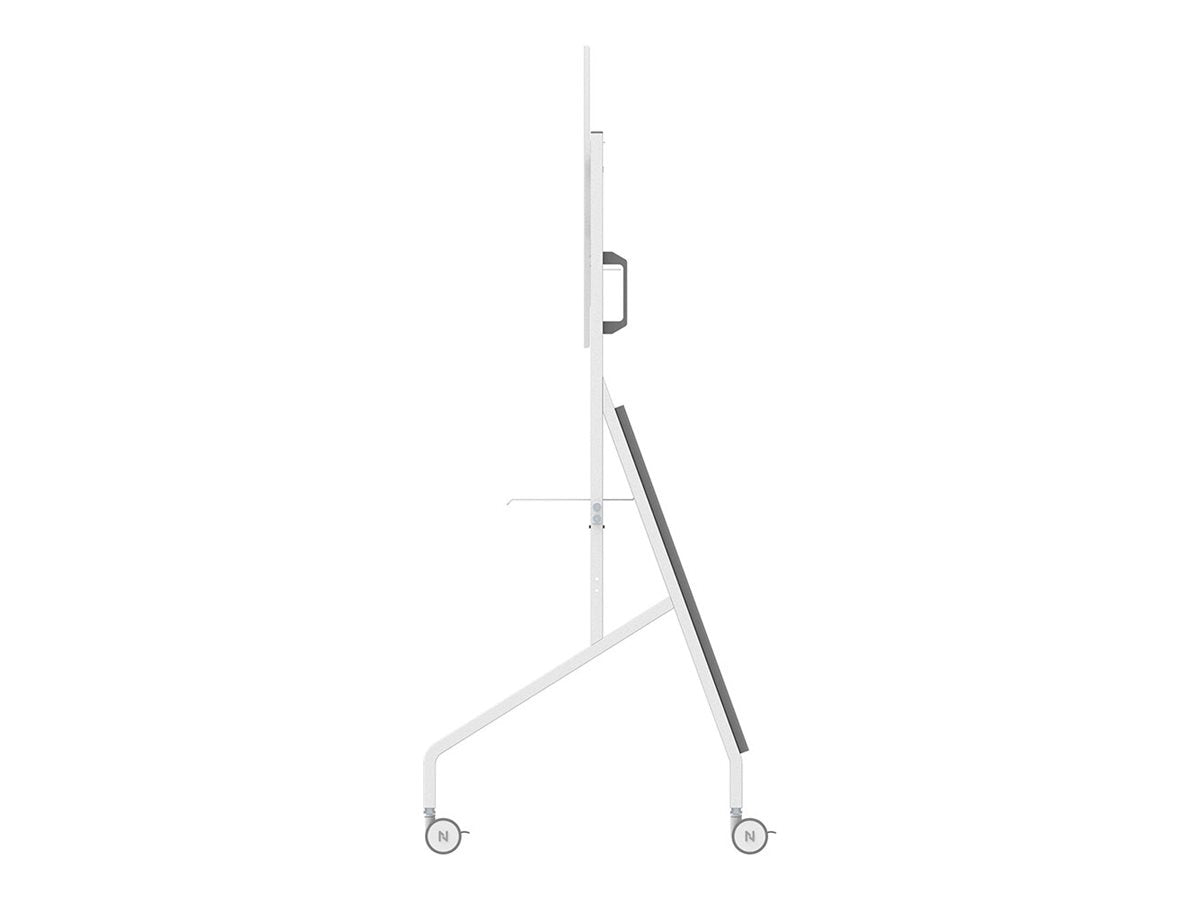 NEOMOUNTS FL50-525WH1 Support au sol mobile pour écran 55-86p - étagère multimédia incluse - installation rapide - TÌV