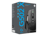 LOGITECH G G502 X LIGHTSPEED Mouse optical 8 buttons wireless 2.4 GHz USB LOGITECH LIGHTSPEED receiver black