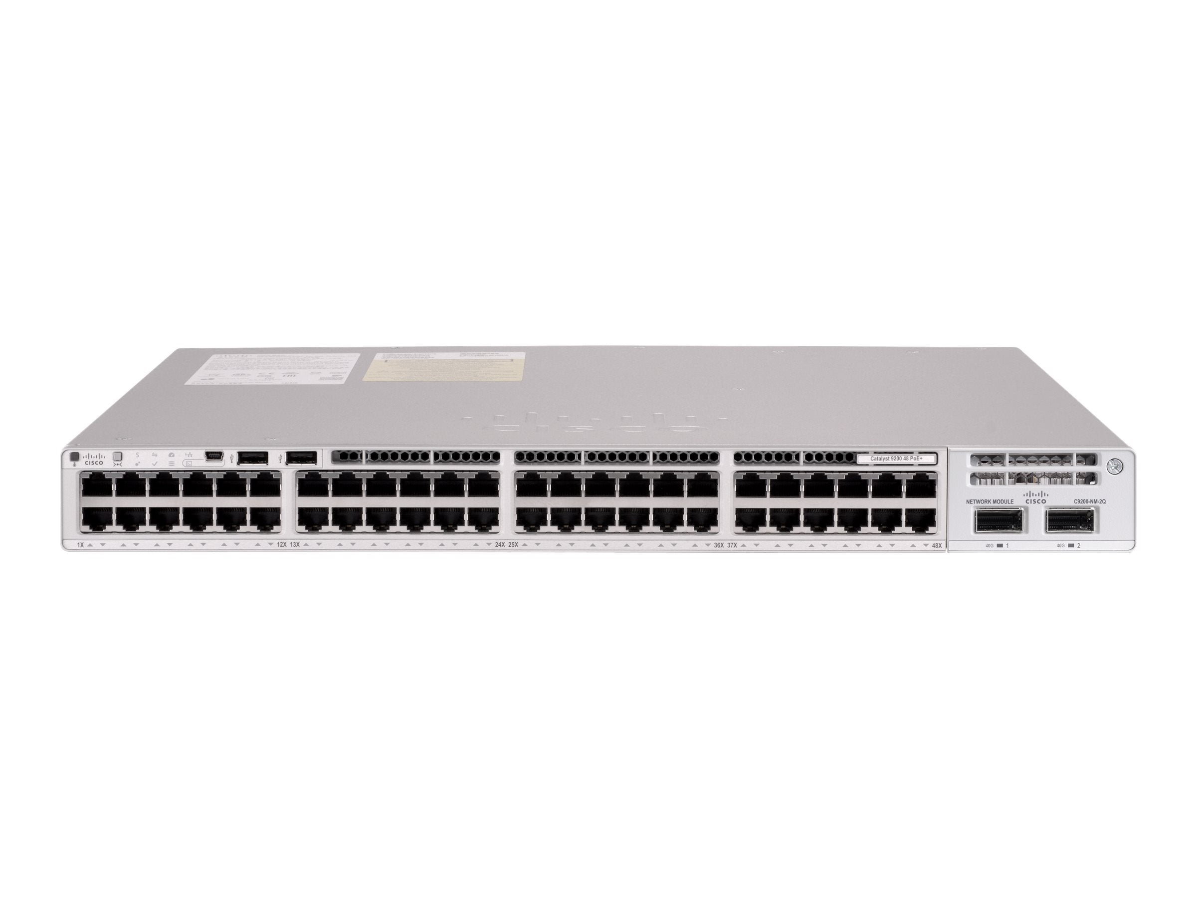CISCO Catalyst 9200 48-port 8xmGig PoE+ Network Essentials DNA subscription required
