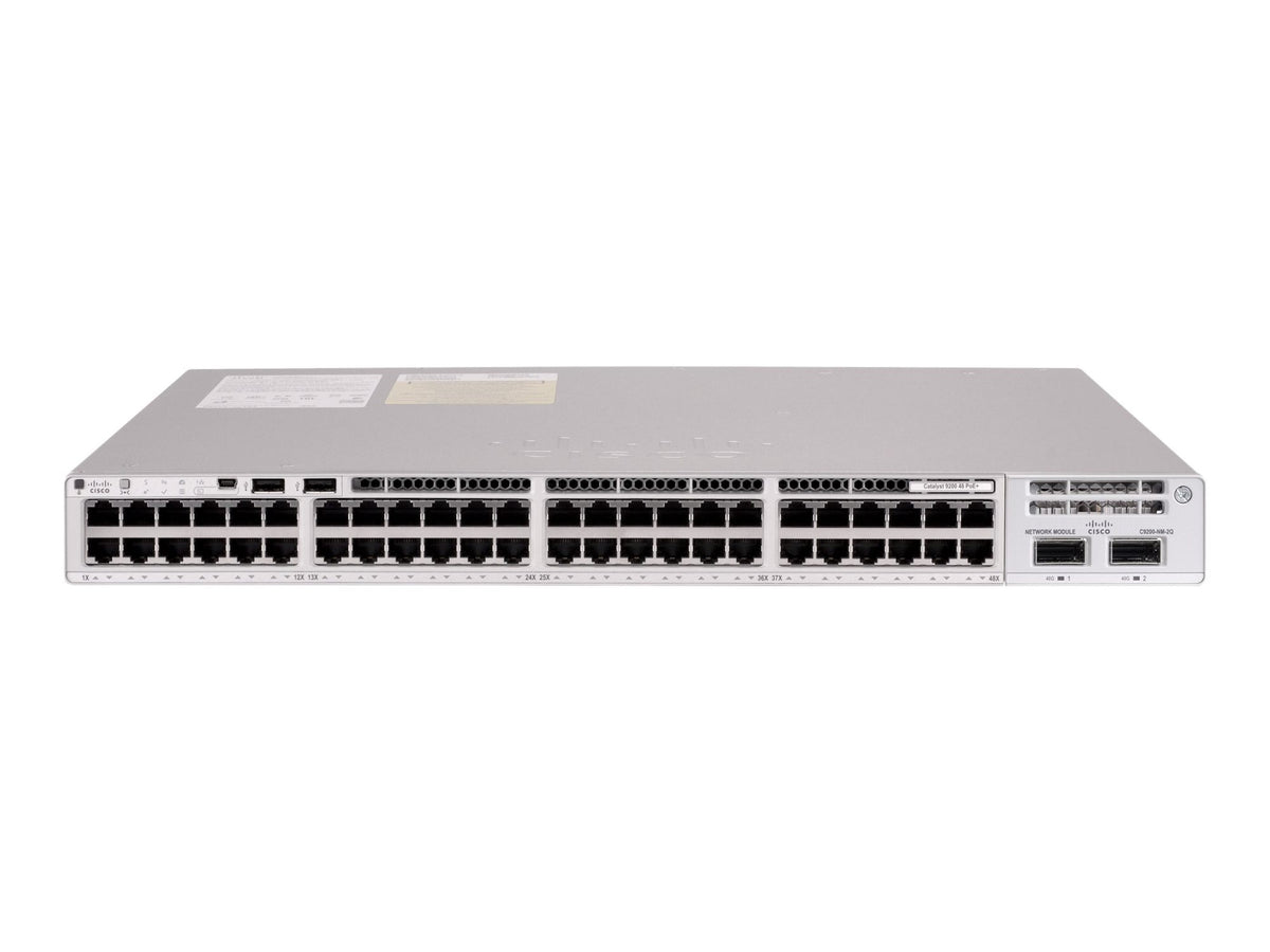 CISCO Catalyst 9200 48-port 8xmGig PoE+ Network Essentials DNA subscription required