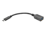 EATON TRIPPLITE USB-C to USB-A Adapter M/F USB 3.1 Gen 1 5Gbps Thunderbolt 3 Compatible 6-in. 15.24 cm
