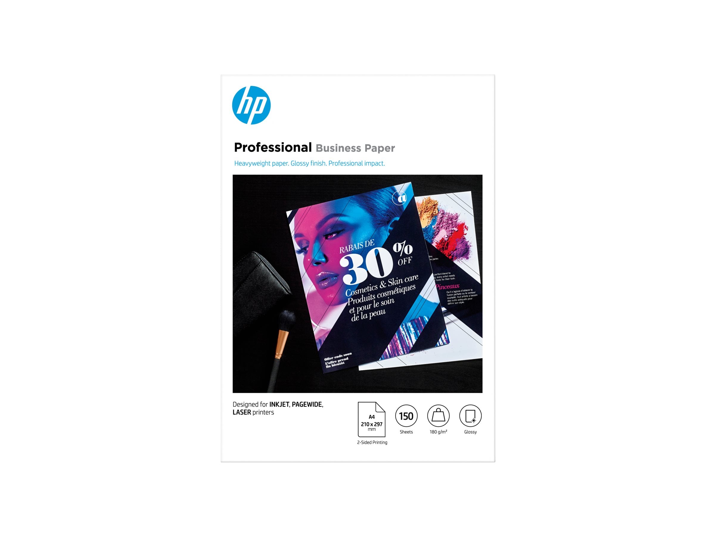 HP Prof Biz Gls 180g A4 150sh FSC Paper