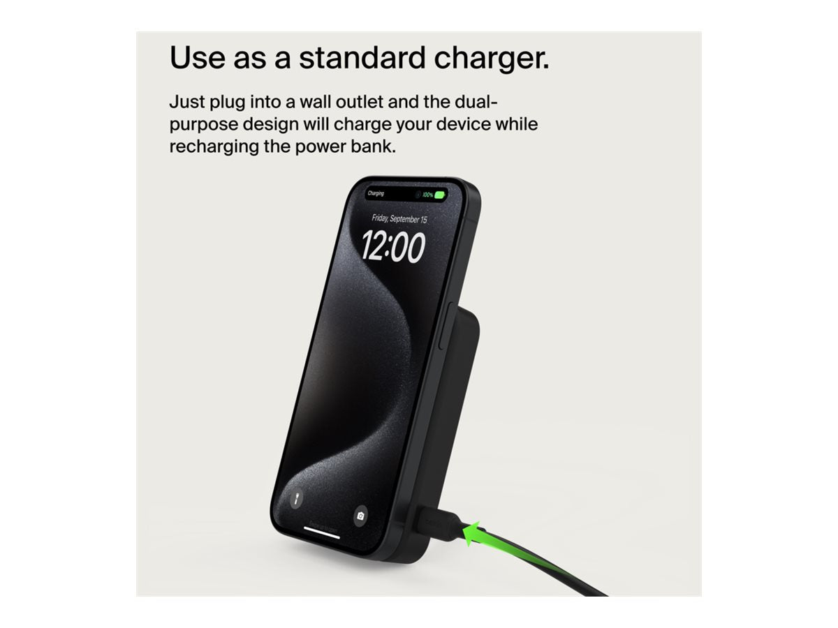 BELKIN 8k Qi2 MagSafe Compatible Powerbank with kickstand
