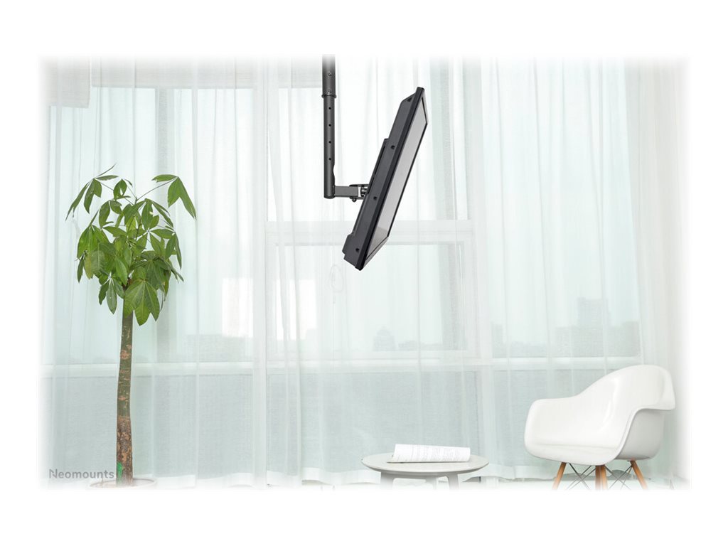 NEOMOUNTS FPMA-C060BLACK Support de plafond pour écran de 10-40p - h 60-85 cm