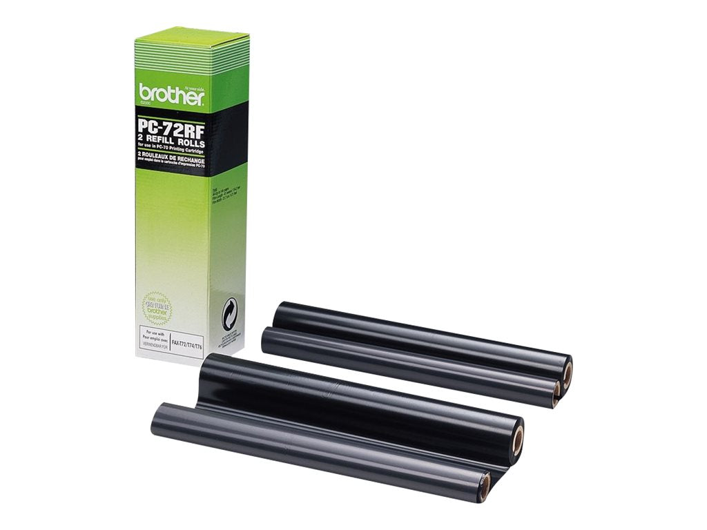 BROTHER PC-72RF rouleau de transfert noir 144 pages refill pack de 2