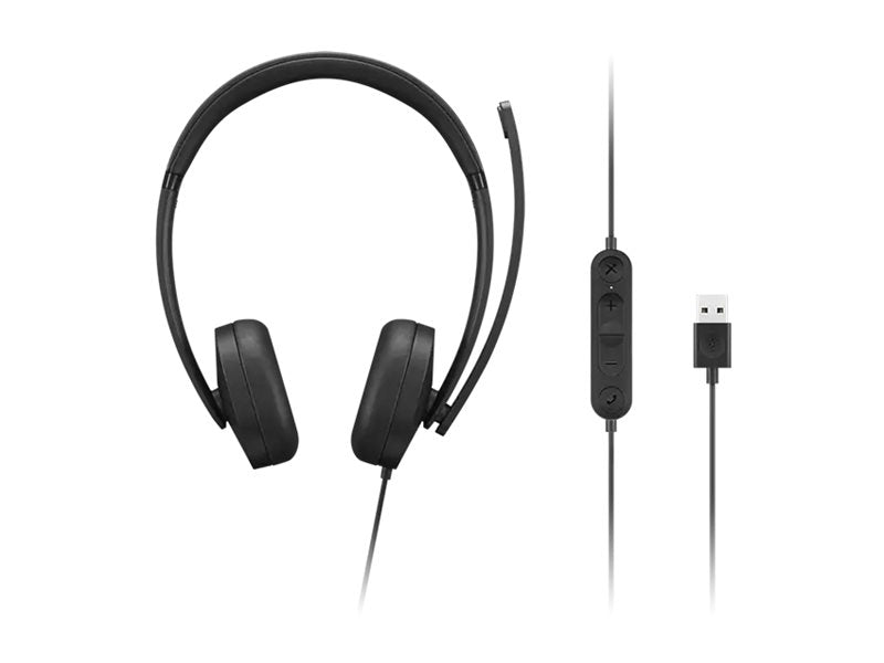 LENOVO Gen2 Headset on-ear wired USB-A black