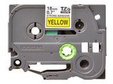 BROTHER P-TOUCH TZE-S641 noir sur jaune  18mm extra gluey