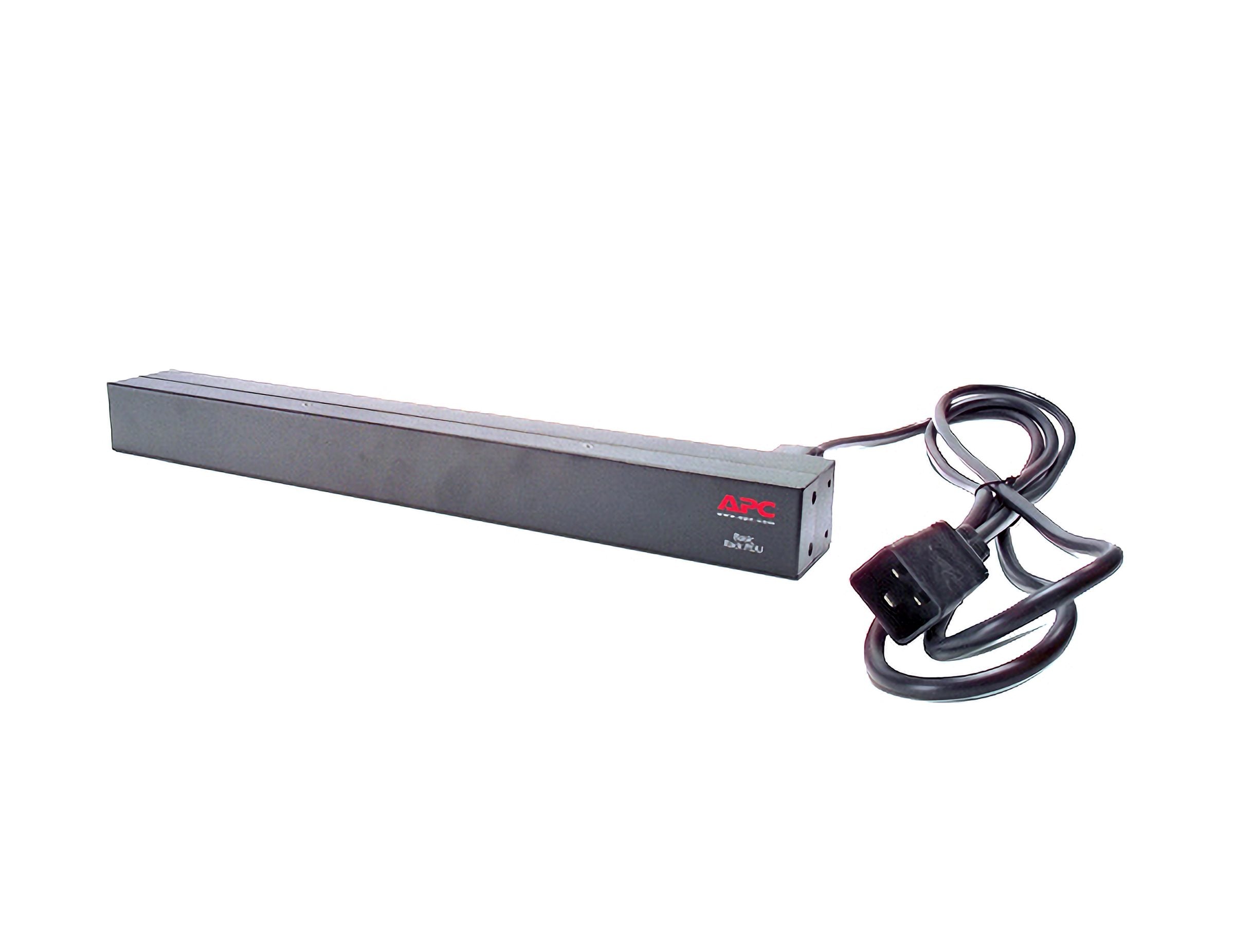 APC Basic Rack-Mount PDU Rack AC 208/230V input IEC 60320 C20 output connectors 12 power IEC 60320 C13 1U 19 2.49m cord BK