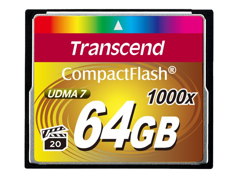 TRANSCEND 64Go Ultimate Carte mÃ©moire flash Pour les professionnelles/ CamÃ©ras Ã  objectif interchangeable