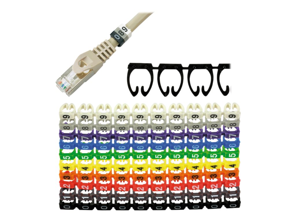 MCL Bagues de marquage numerique 0-9 pour cable 6-7mm