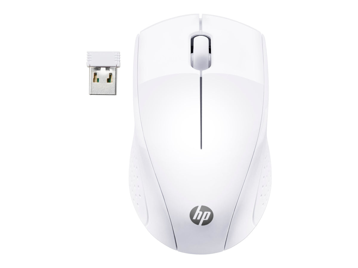 HP 220 - Souris sans fil 2.4 GHz - 3 boutons - Blanc neige