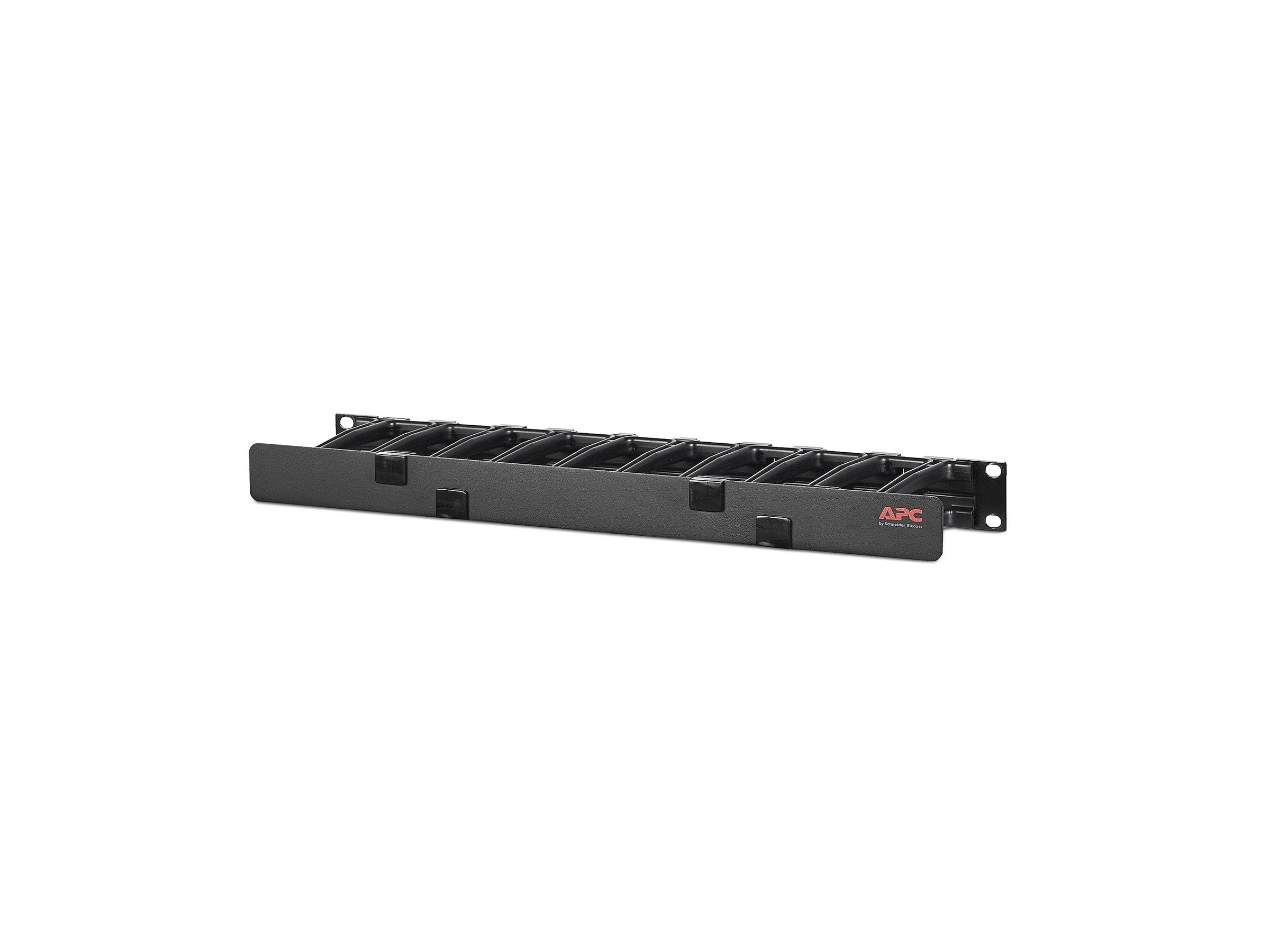 APC Horizontal Cable Manager Single-Sided with Cover Rack cable management kit Black 1U 19 TAA Compliant
