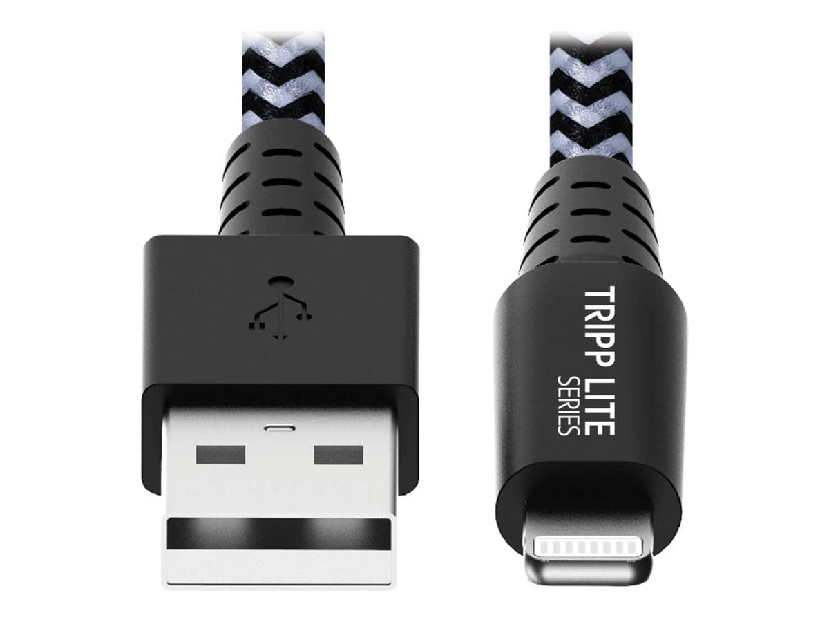 EATON TRIPPLITE Heavy-Duty USB-A to Lightning Sync/Charge Cable MFi Certified M/M USB 2.0 Lightning USBM to LightningM 90cm