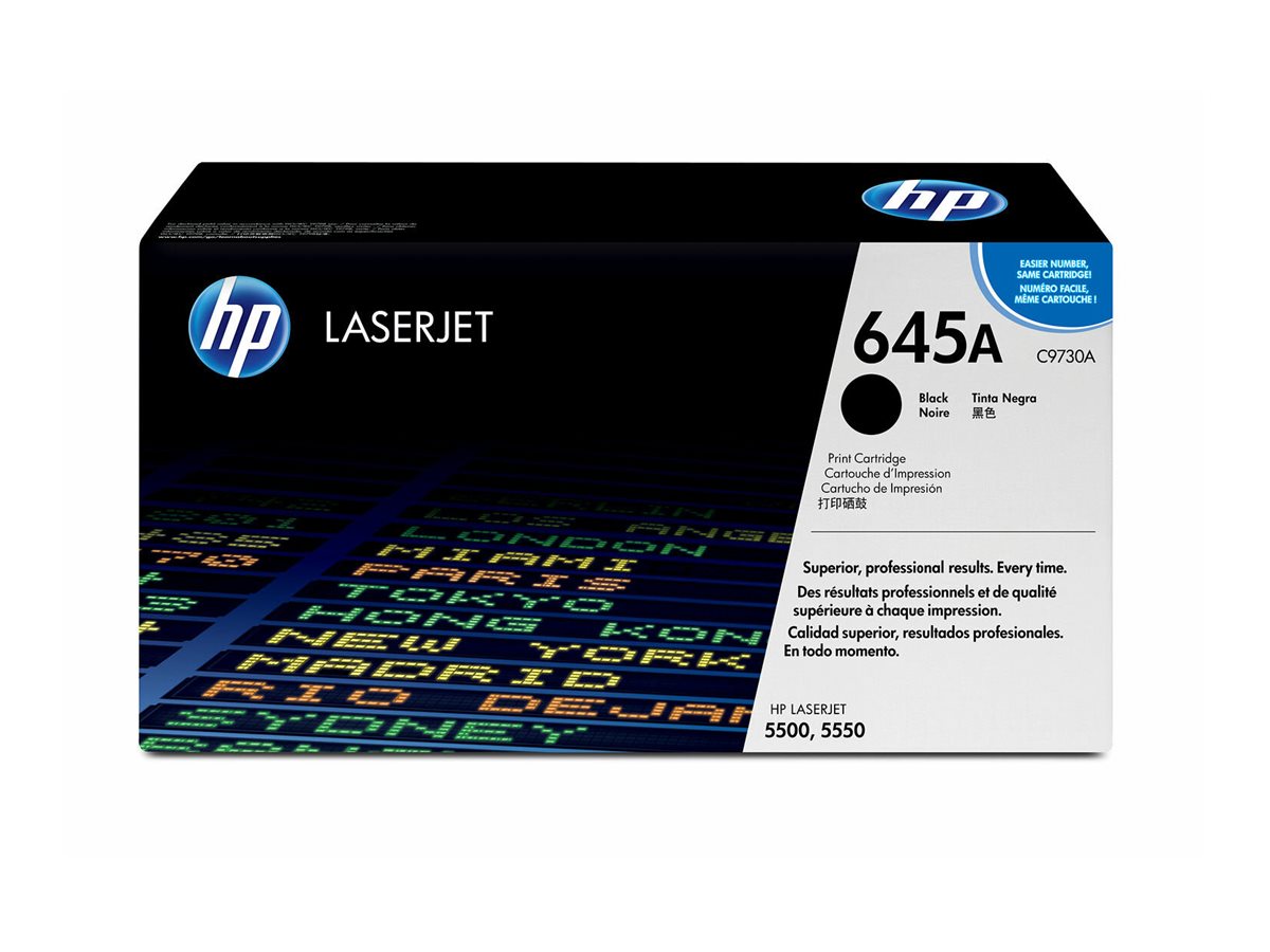 HP 645A original Colour LaserJet Toner cartridge C9730A black standard capacity 13.000 pages 1-pack