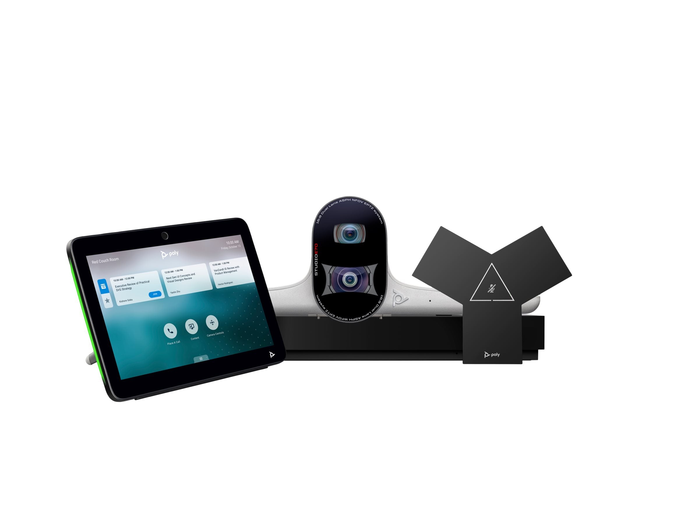 HP Poly G7500 Video Conferencing System with Studio E70 and TC10 Controller Kit systeme de vidéo conférence Ethernet/LAN Systeme de vidéoconférence de groupe