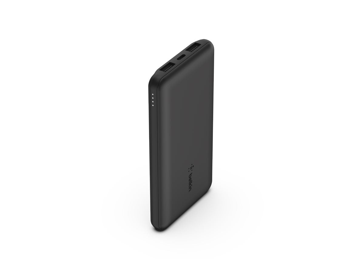 BELKIN Batterie externe 3 ports 10K avec câble USB-A vers USB-C noir