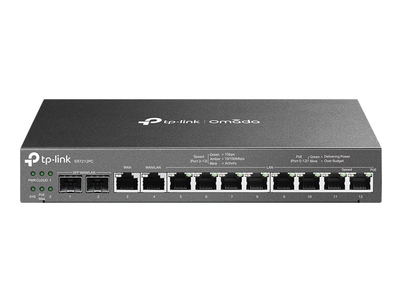 TP-Link Omada ER7212PC Routeur connecté Gigabit Ethernet Noir