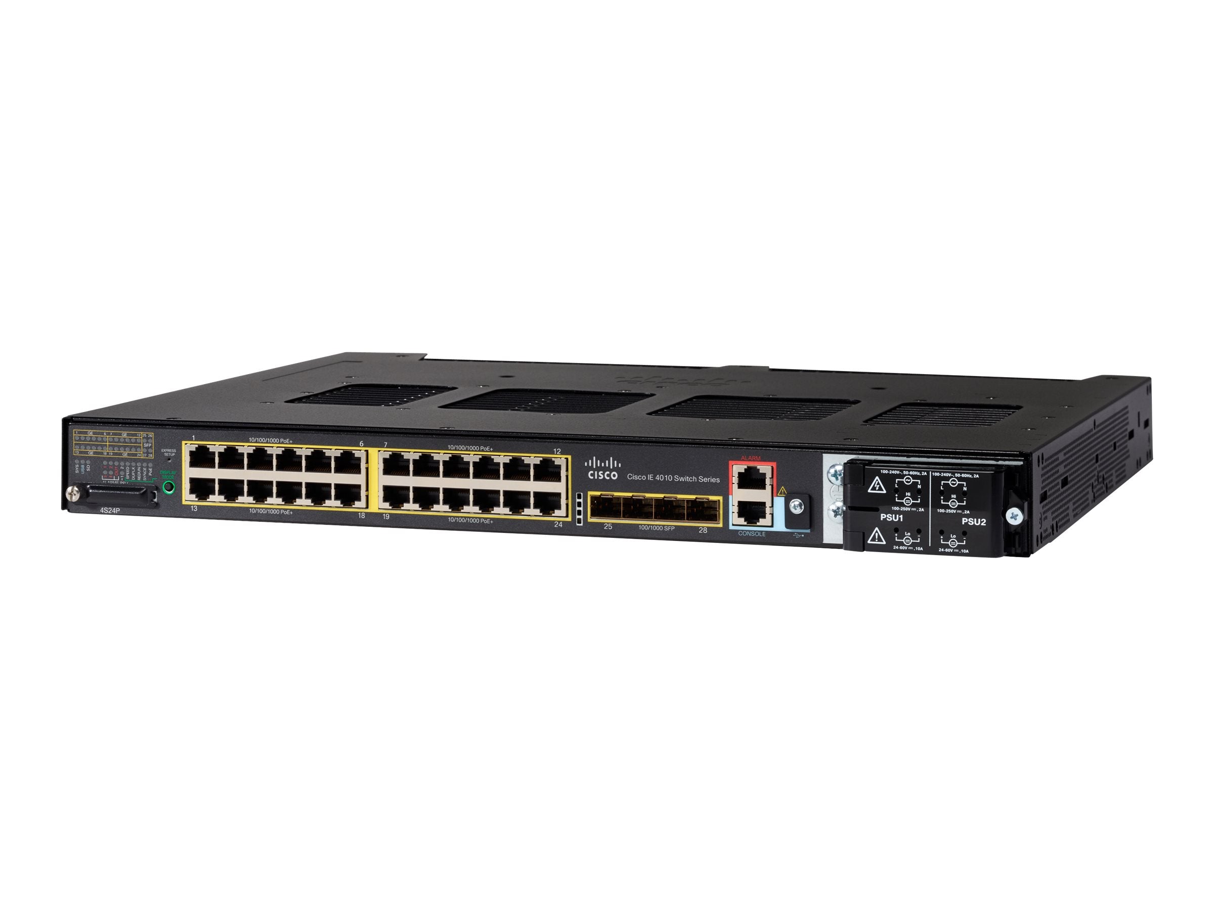 CISCO IE4010 with 24GE Copper PoE+ ports and 4GE SFP uplink ports