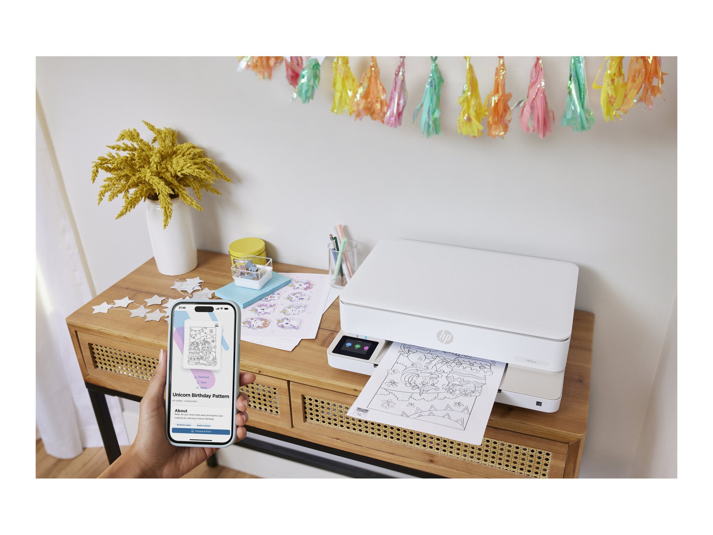 HP Envy 6122 All-in-One MFP color 10PPM Printer Wi-Fi