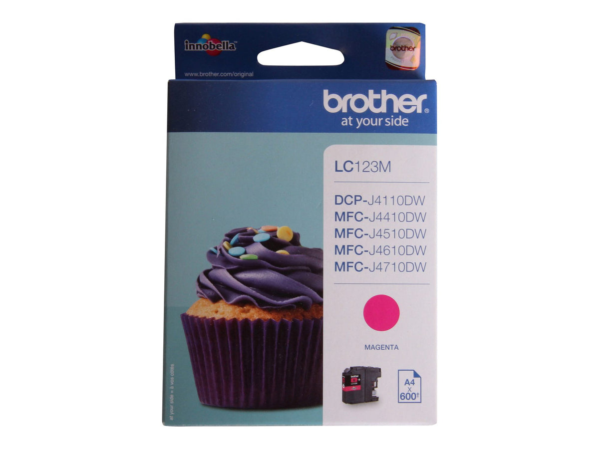 BROTHER LC-123 cartouche dencre magenta capacité standard 600 pages pack de 1